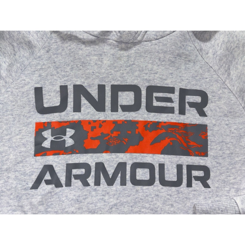 Under Armour Orange Camo Strip Hoodie Sweatshirt Size M Loose Fit - Picture 4 of 8